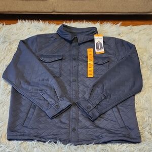 Dakine Men's Snap Button Blue Quilted Lightweight Overshirt Jacket- size 2XL